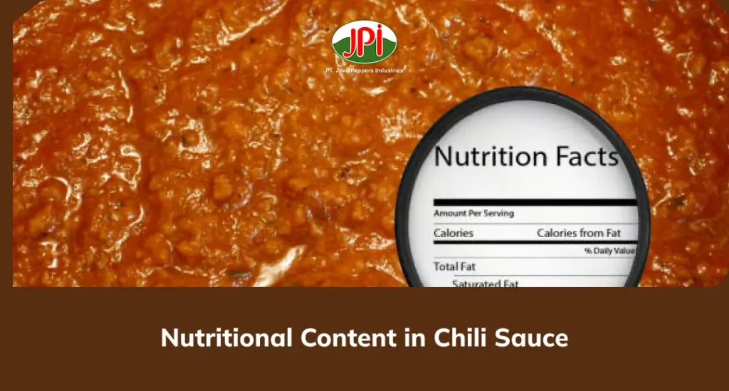 Nutritional Content in Chili Sauce